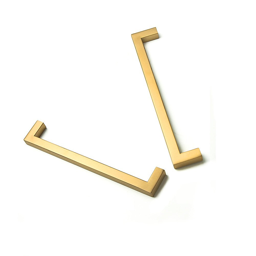 Brushed Brass Drawer Pulls Kitchen Cabinet Handles - Gold Finish 192mm