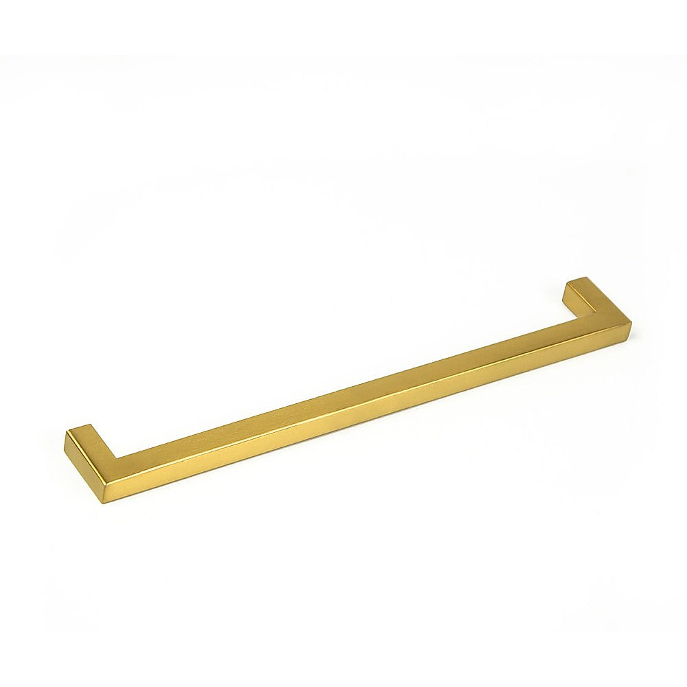 15x Brushed Brass Drawer Pulls Kitchen Cabinet Handles - Gold Finish 256mm