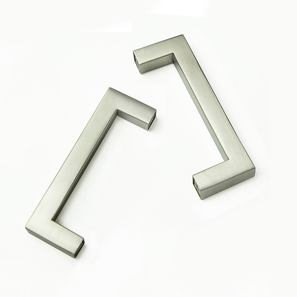 Brushed Nickel Stainless Steel Kitchen Cabinet Square Drawer Pull Door Handles 15-Pack