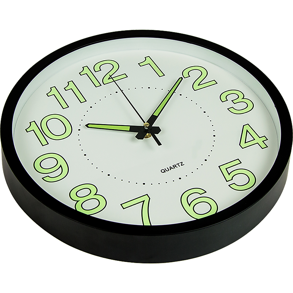 305mm Luminous Wall Clock Glow In The Dark Silent Quartz Indoor Home Modern Clock