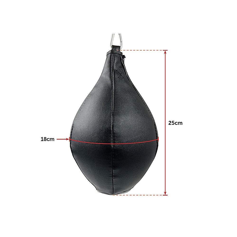 Boxing Speed Bag CowHide Leather MMA Punching Focus Bag Muay Thai Training Speed