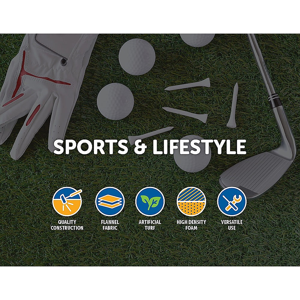 Golf Beer Pong Game Toy Set Green Golf Putting Matt with 2 Putters, 6 Balls