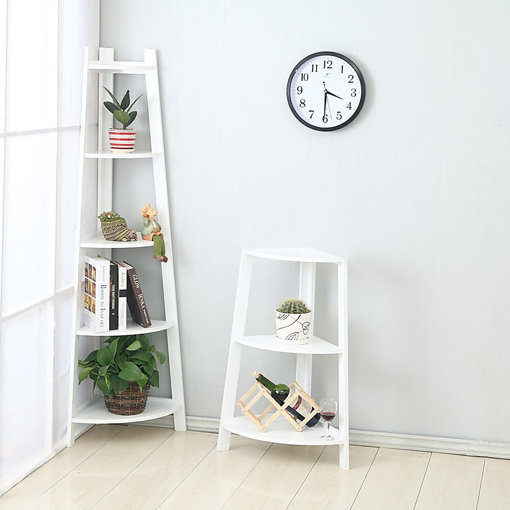 Corner Ladder Shelf Bookcase Display Storage Unit