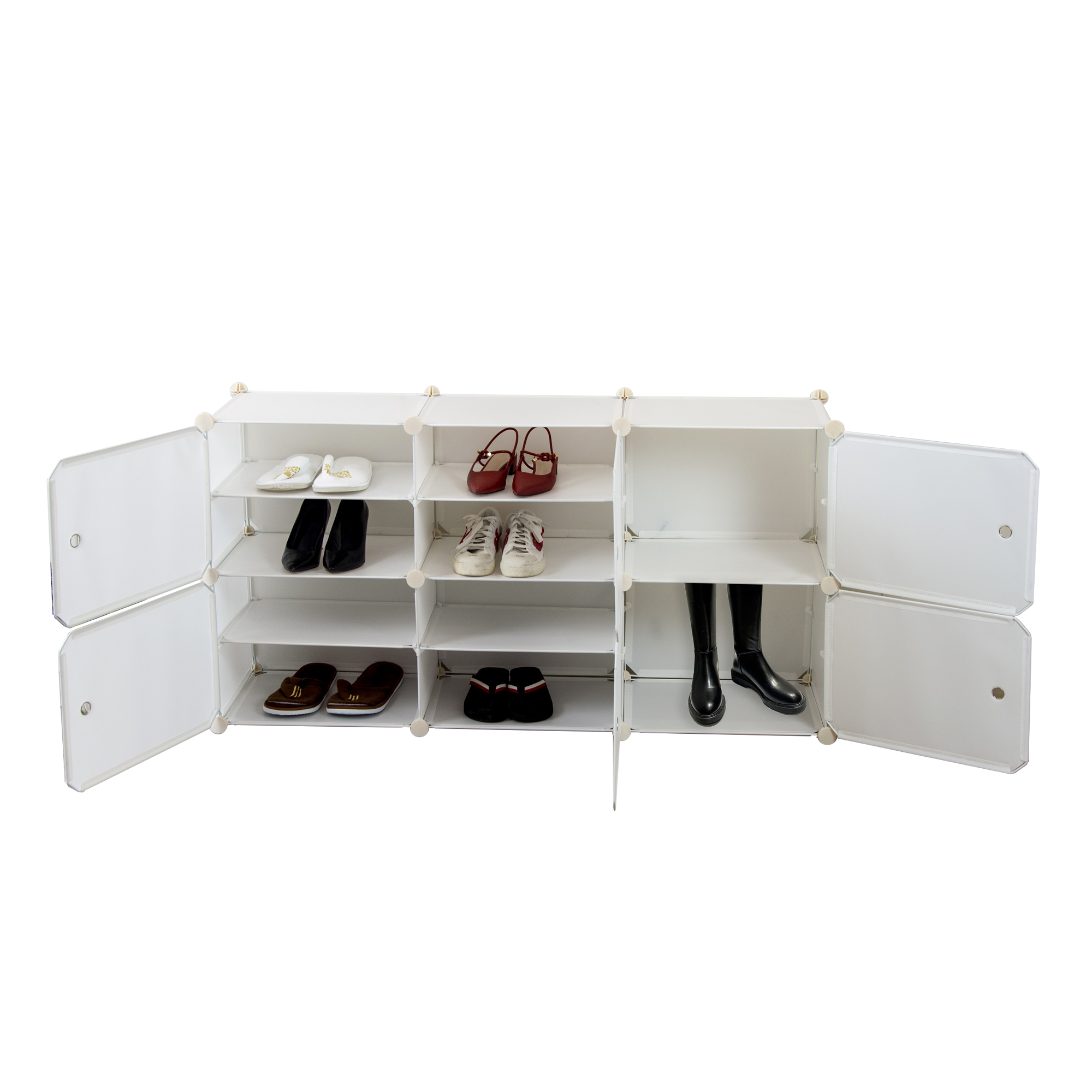 White Cube DIY Shoe Cabinet Rack Storage Portable Stackable Organiser Stand