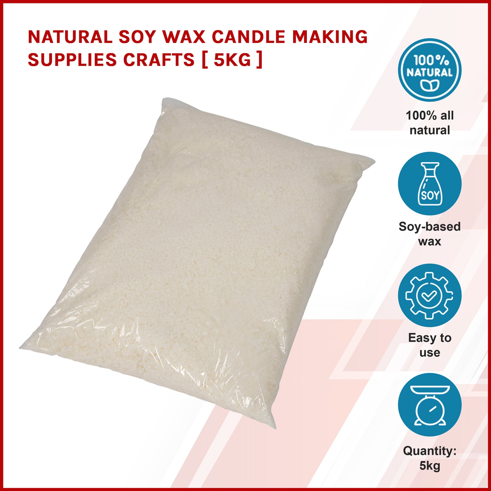 Natural Soy Wax Candle Making Supplies Crafts [ 5kg ]