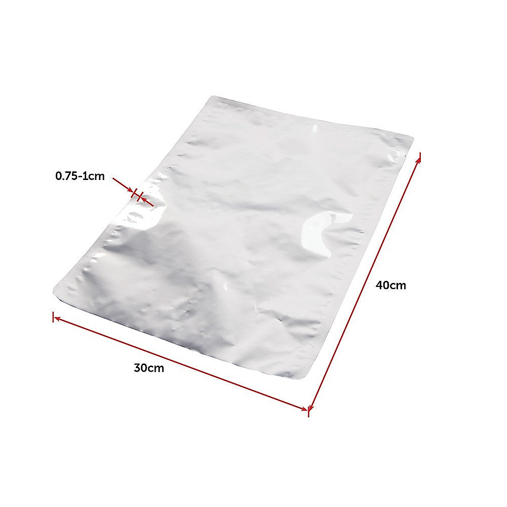 100x Food Vacuum Bags Pouch Foil Aluminum Storage Bags Heat Seal 30x40cm