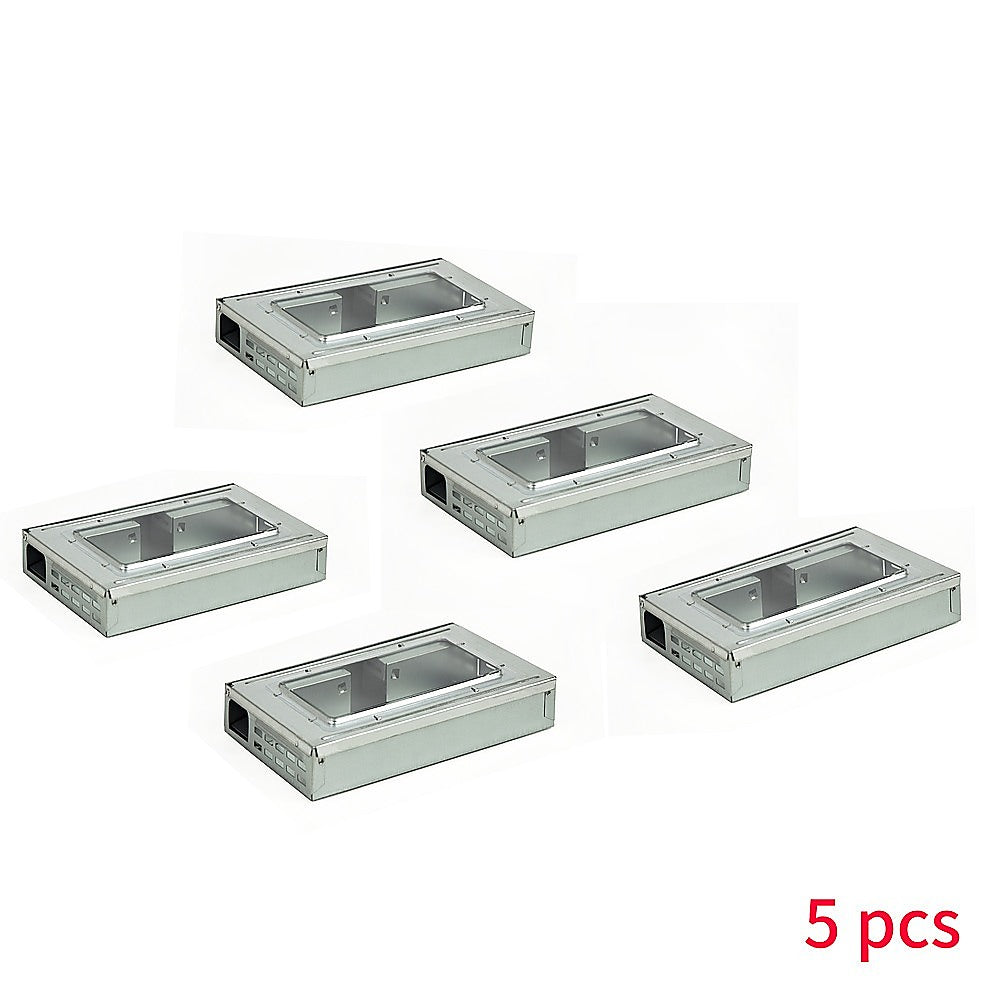 5x Humane Mice Trap Reusable Safe Catching Metal Mouse Multi Live Catcher