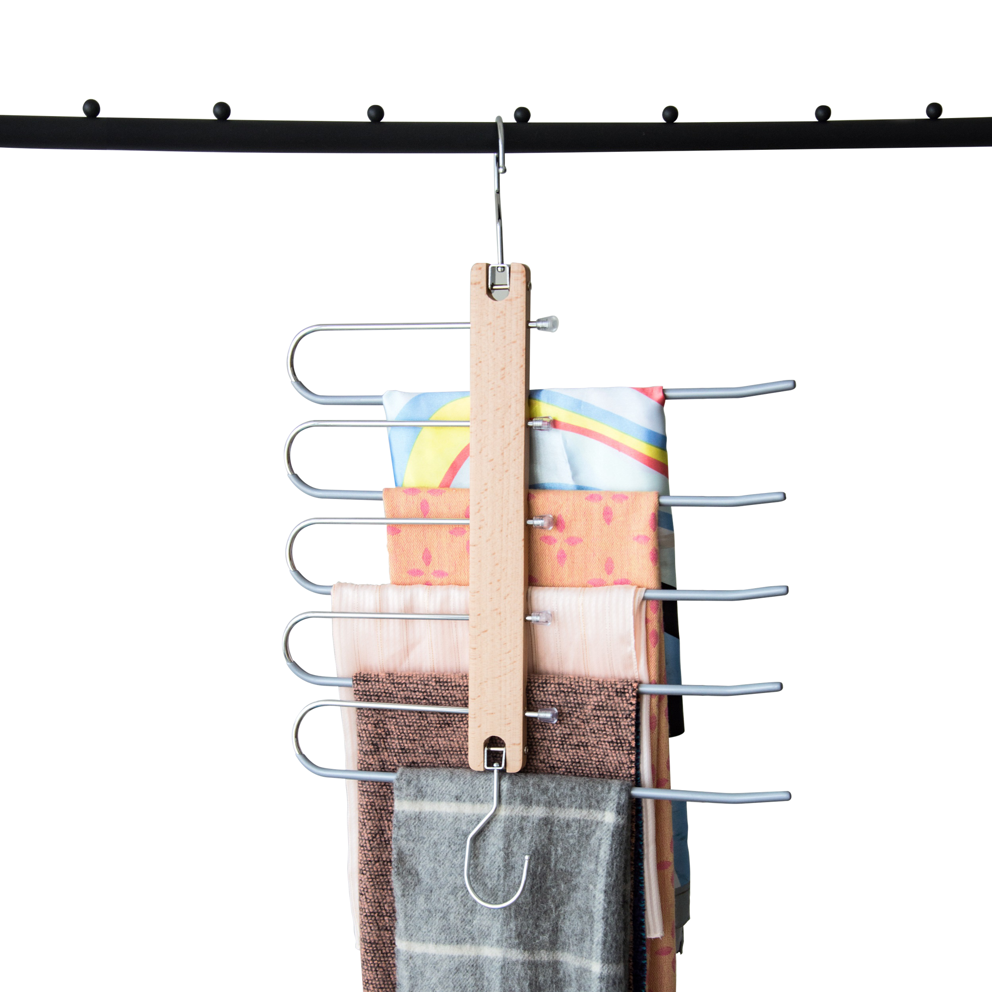 Pants Clothes Coat Hanger Non-slip Magic Space Saver Closet Organizer Rack