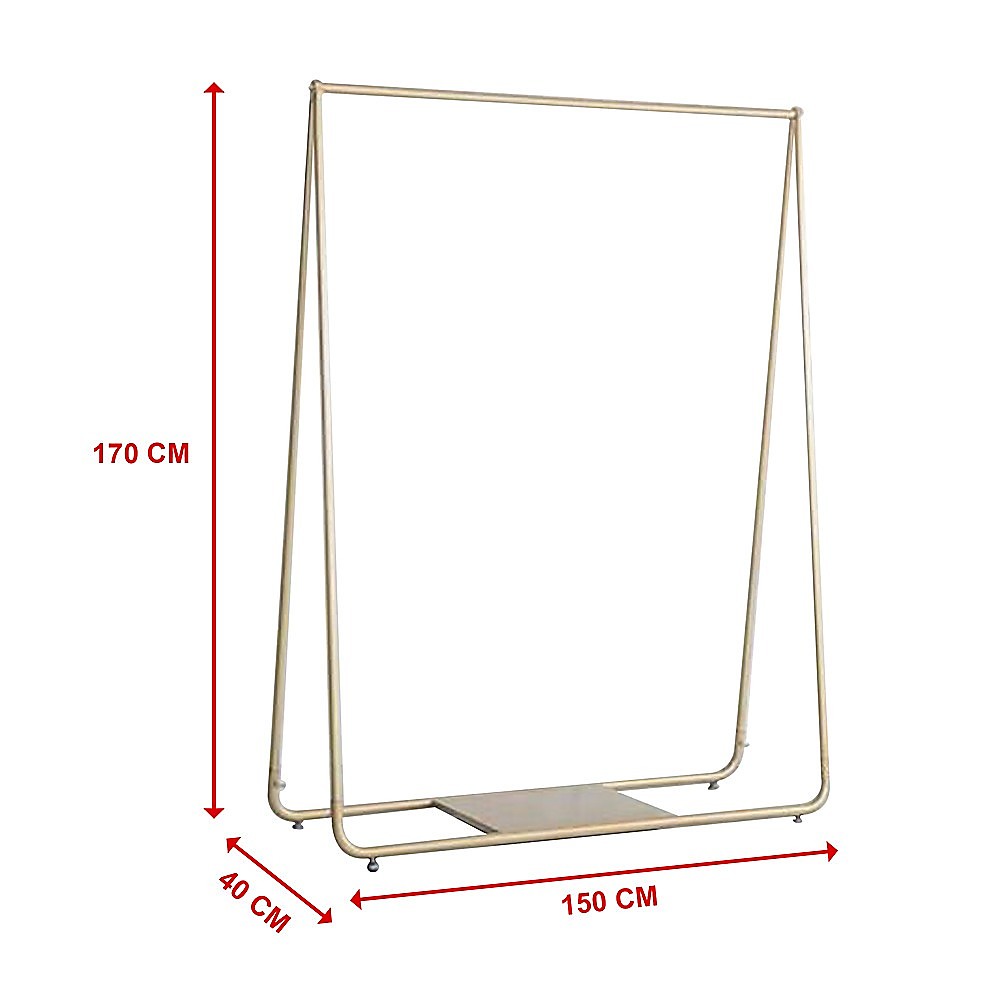 Gold Clothing Retail Shop Commercial Garment Display Rack