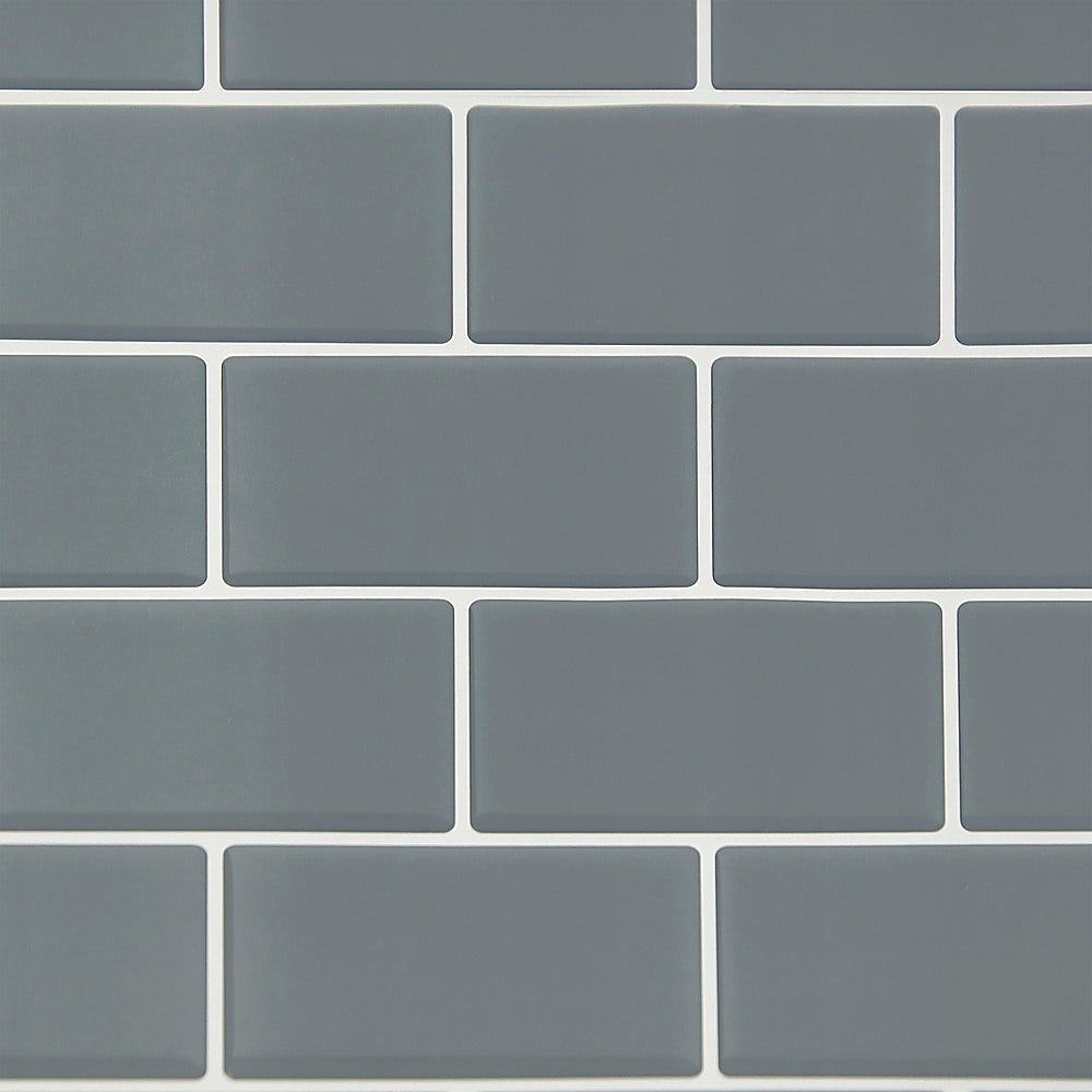 Tiles 3D Peel and Stick Wall Tile Dark Grey (30cm x 30cm x 10 sheets)