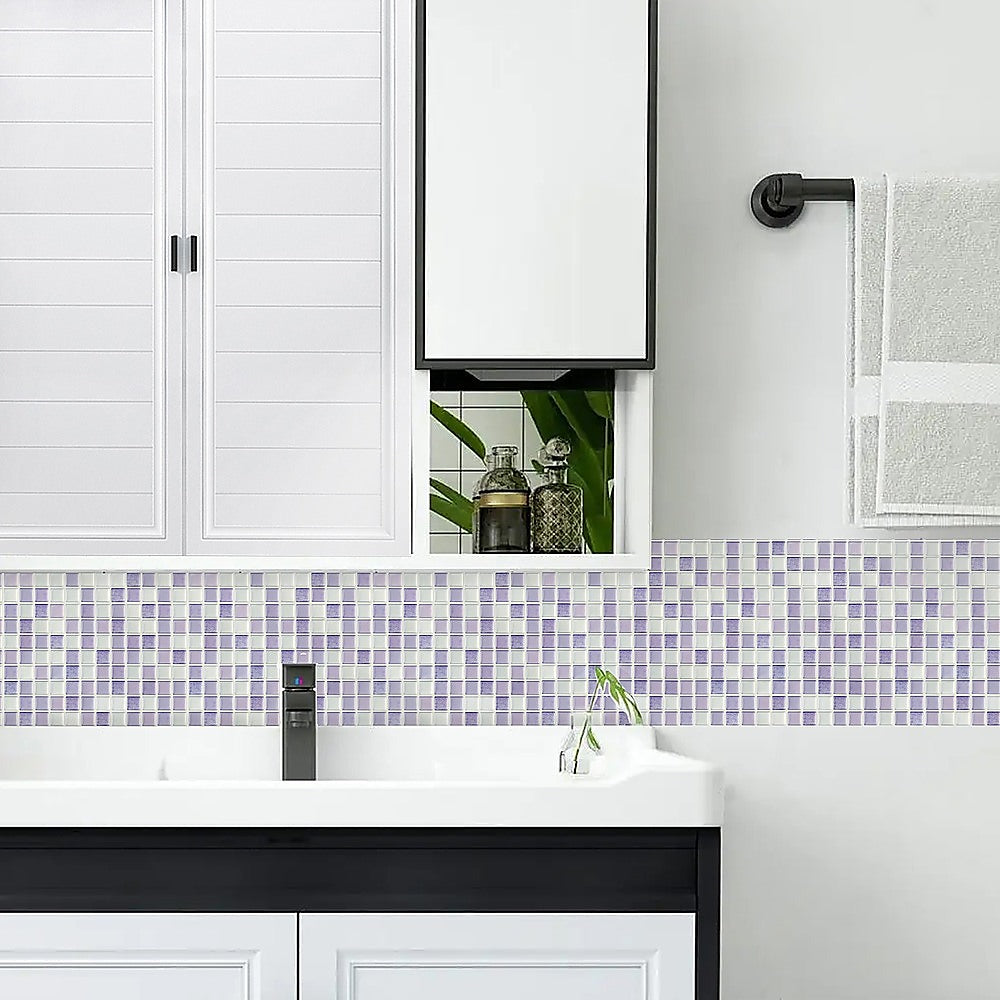 Tiles 3D Peel and Stick Wall Tile Crystal Mosaic (30cm x 30cm x 10 sheets)