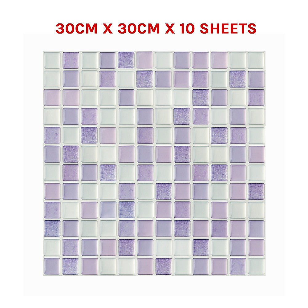Tiles 3D Peel and Stick Wall Tile Crystal Mosaic (30cm x 30cm x 10 sheets)