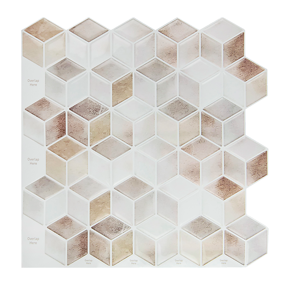 Tiles 3D Peel and Stick Wall Tile Shell Mosaic (30cm x 30cm x 10 sheets)