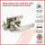 Door Handle Set Lever Key Lock Function Square Satin Nickel