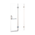 1400mm Sliding Door Safety Glass Shower Screen Chrome By Della Francesca