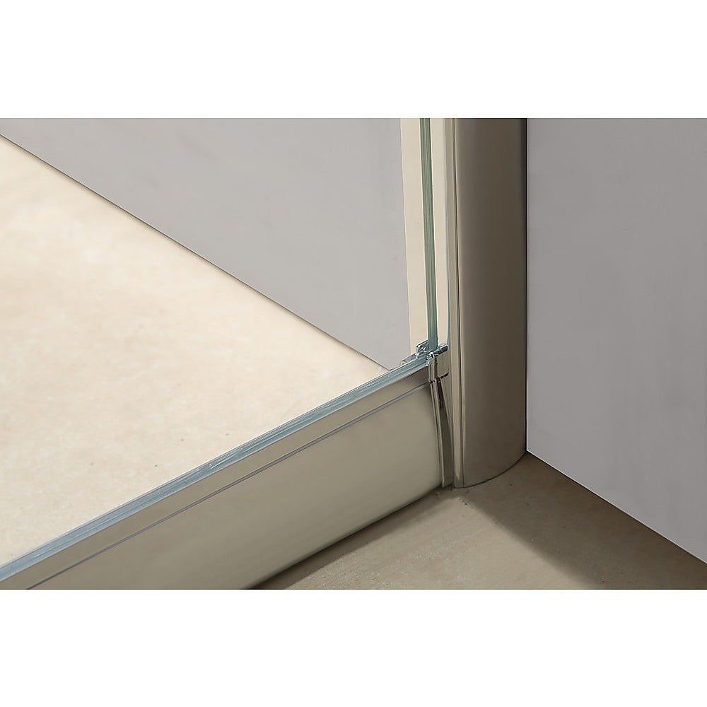 1400mm Sliding Door Safety Glass Shower Screen Chrome By Della Francesca