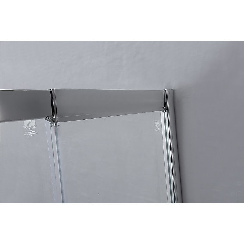 1400mm Sliding Door Safety Glass Shower Screen Chrome By Della Francesca