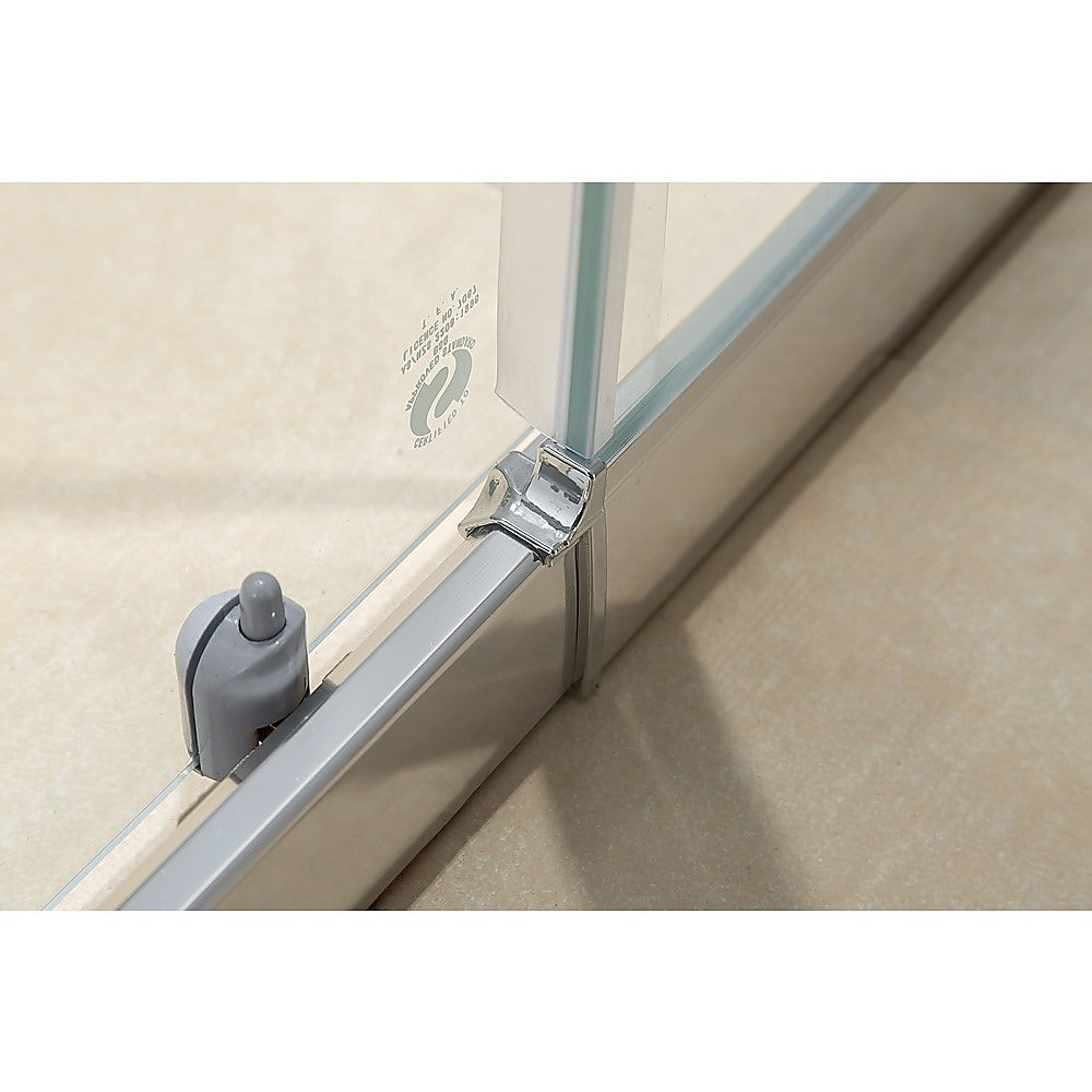 1400mm Sliding Door Safety Glass Shower Screen Chrome By Della Francesca