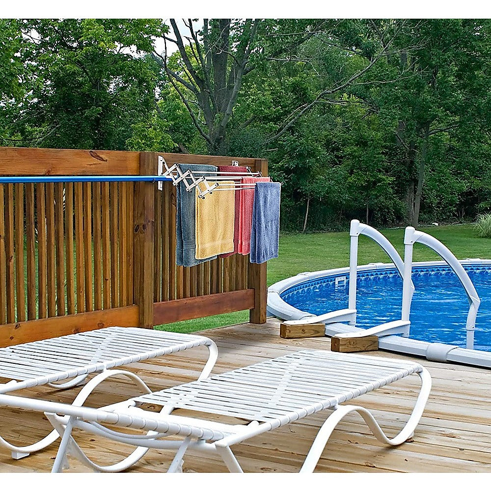 Clothes Airer Pull Out Expander Clothes Line Caravan RV Laundry Accessories