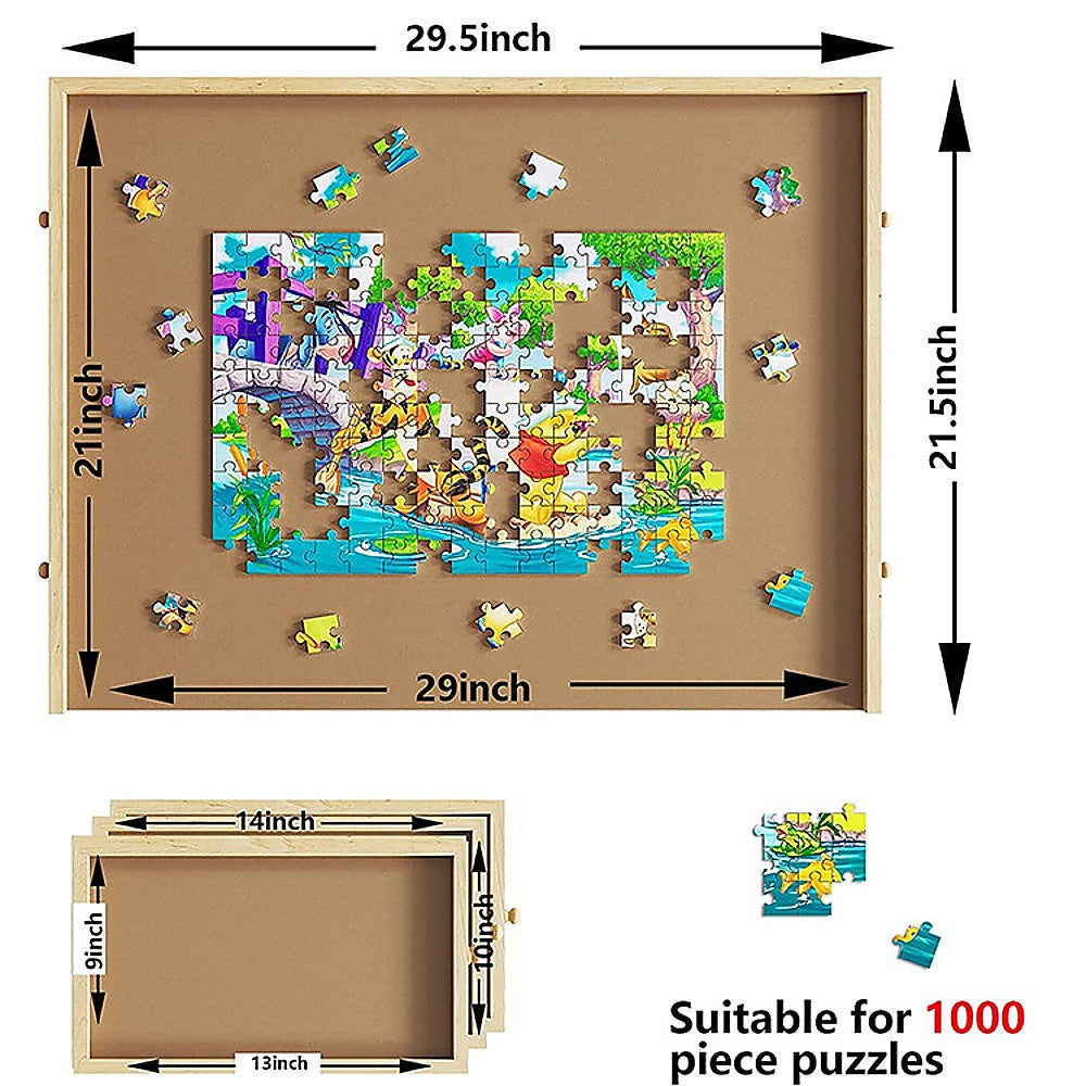 Wooden Jigsaw Puzzle Table Board Storage Table Tray Puzzle For Adult Kid