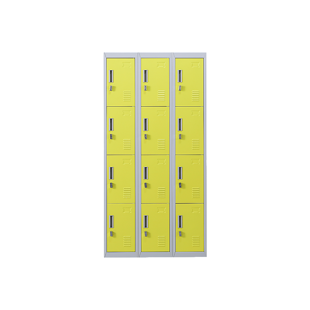 12-Door Locker for Office Gym Shed School Home Storage - Padlock-operated