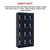 12-Door Locker for Office Gym Shed School Home Storage - 3-Digit Combination Lock