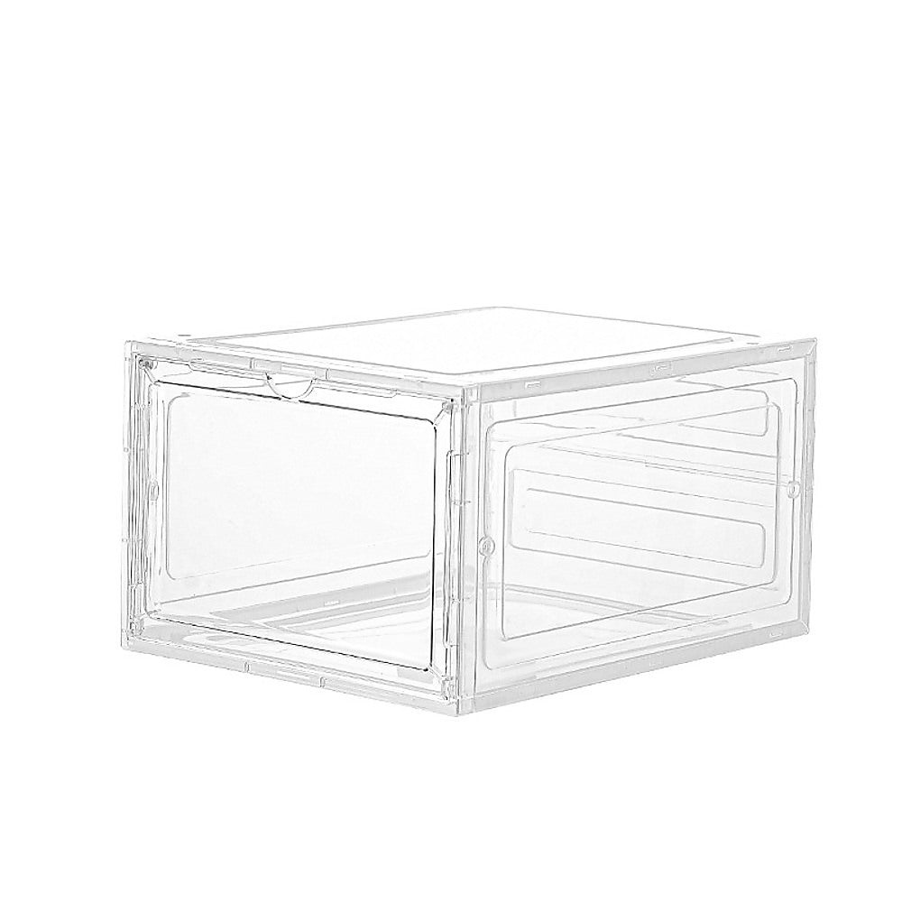 Sneaker Display Case Shoe Storage Organizer Box Stackable Plastic Clear Magnetic