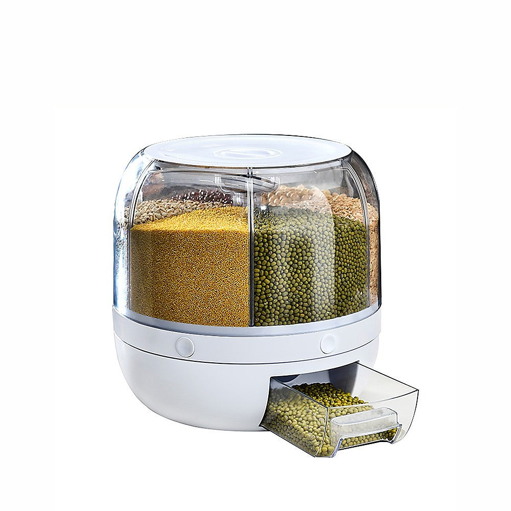 Grain Container Cereal Dispenser 10L Dry Food Rice Flour Storage Box Wall