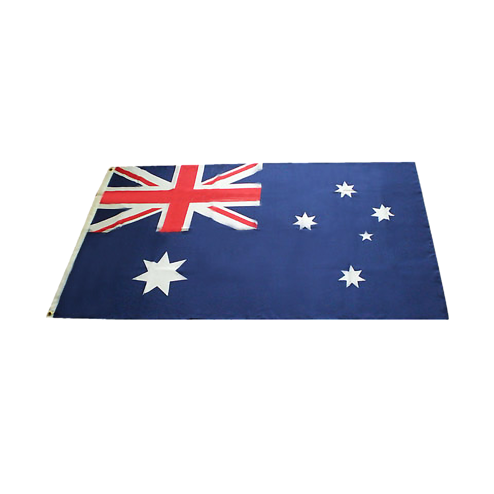 Australian Flag Heavy Duty Woven Spun Poly Australia Flag Metal Clips