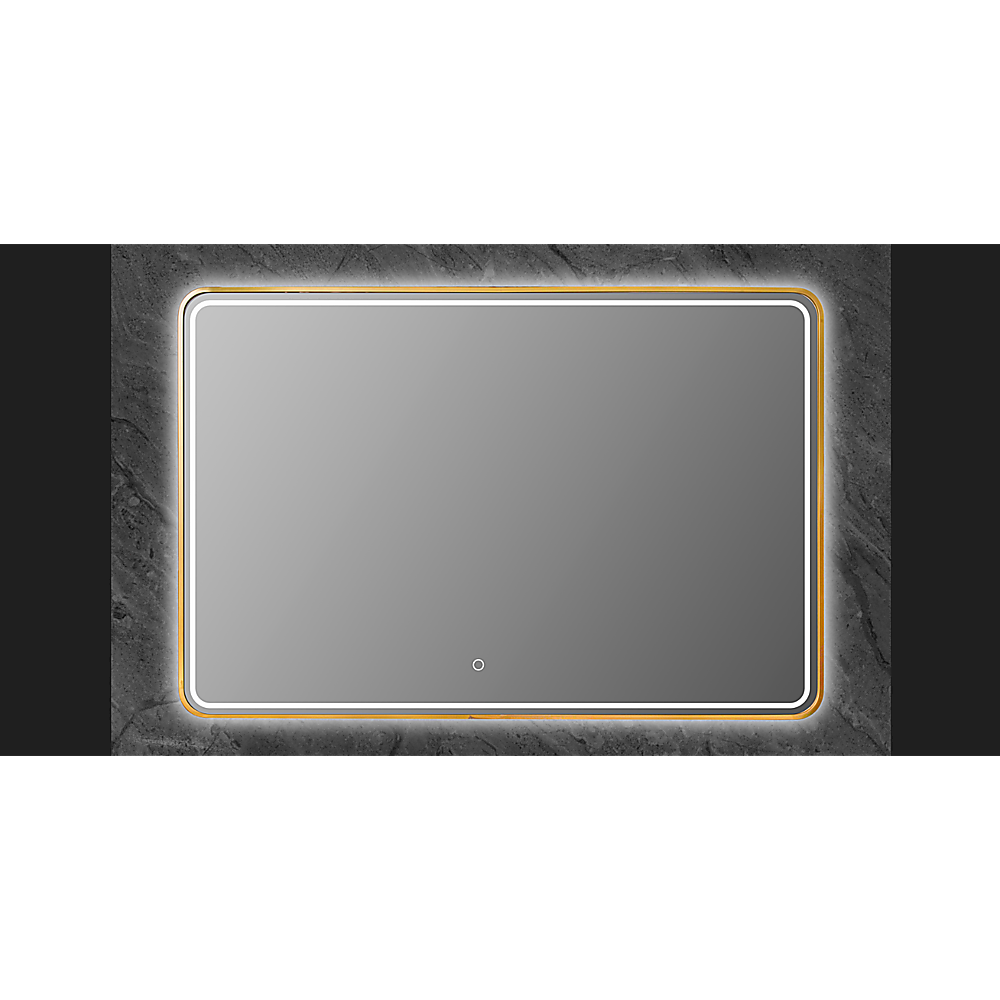 Rectangular Mirror LED Anti-Fog 3 Colours Illuminated Bathroom Living Room