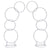 2pcs Round Wedding Arch Backdrop Rings Loops Flower Balloon Lawn Row Stand