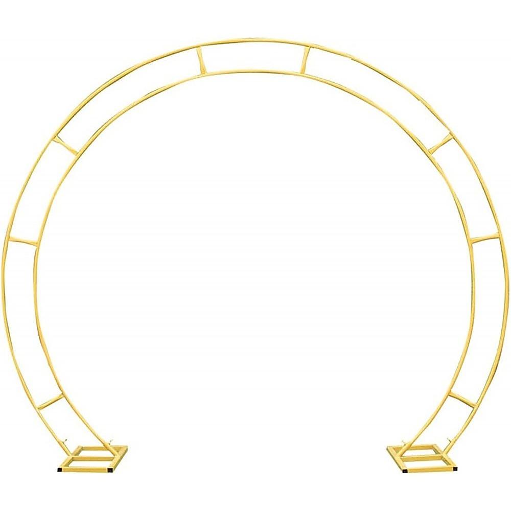 260cm Gold Metal Wedding Arch Round Balloon Birthday Party