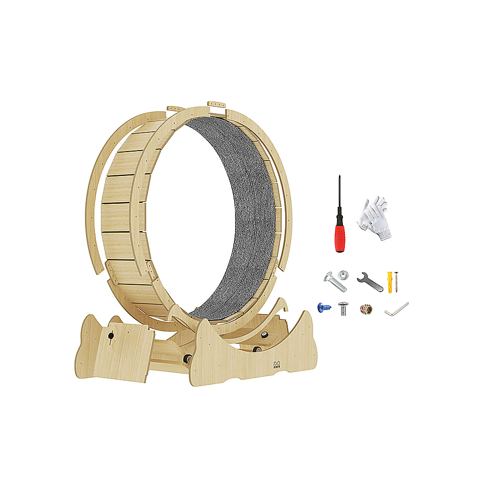 Cat Running Wheel w/ Carpet Runway Cat Exercise Wheel for Fitness Cat Treadmill