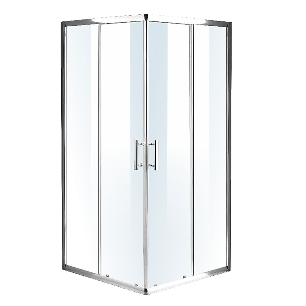 Adjustable 1000x1100mm Double Sliding Door Glass Shower Screen in Chrome