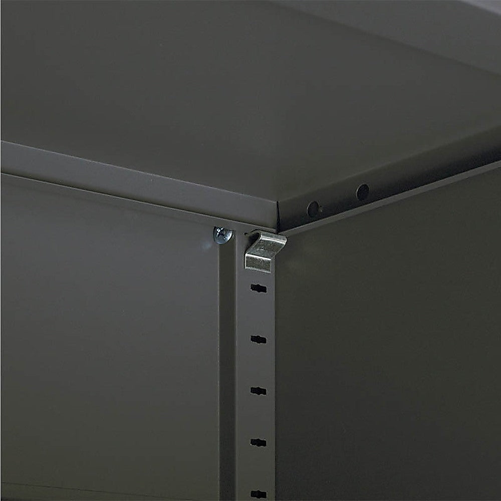 Two-Door Metal Cabinet Shelf Storage for Home Office Gym