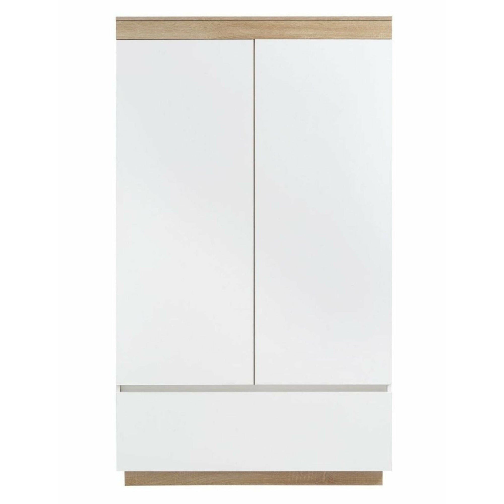 Aiden Industrial Contemporary White Oak Wardrobe