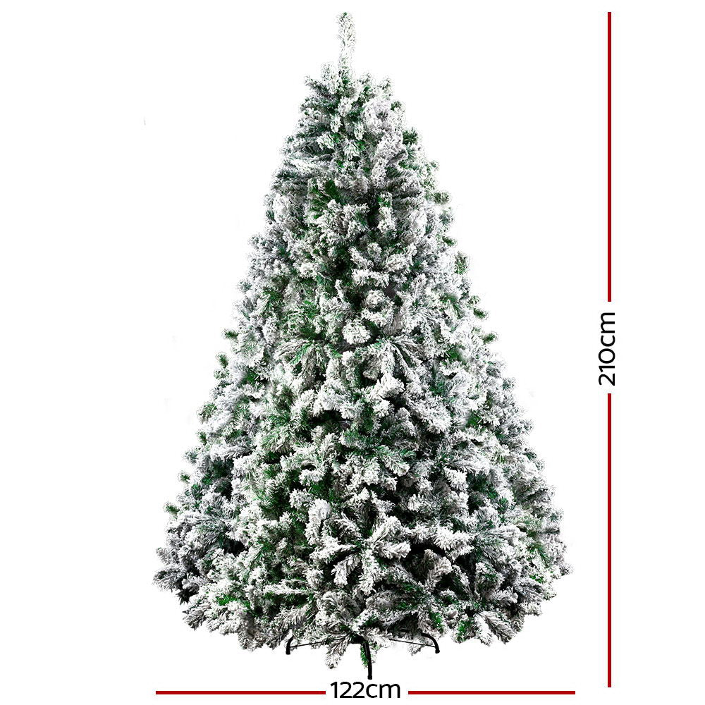 Jingle Jollys Christmas Tree 2.1M Xmas Trees Decorations Snowy 1106 Tips