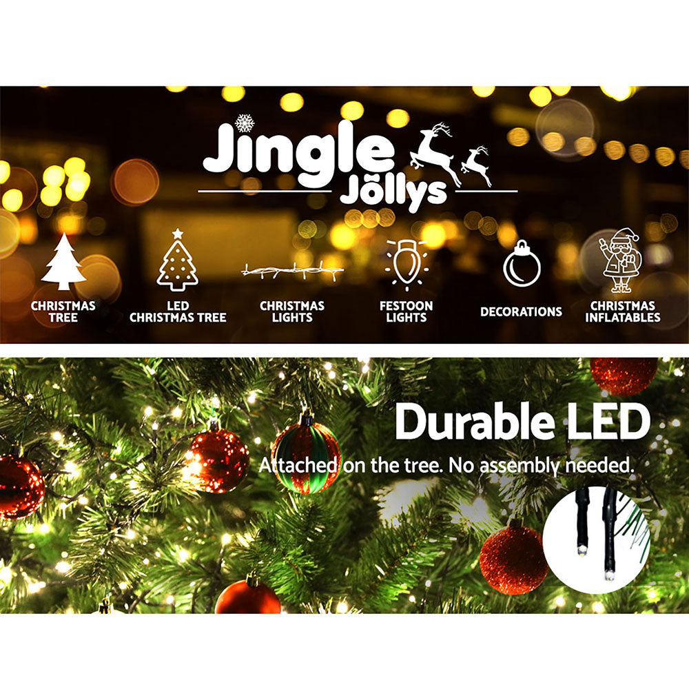 Jingle Jollys Christmas Tree 2.1M Xmas Tree with 3000 LED Lights Warm White