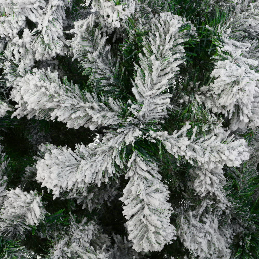 Jingle Jollys Christmas Tree 2.4M Xmas Trees Decorations Snowy 1500 Tips