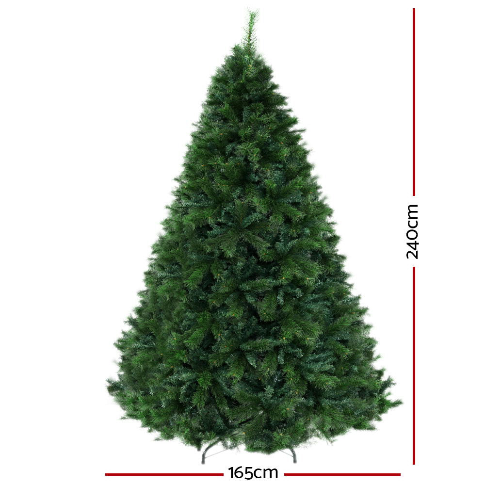 Jingle Jollys Christmas Tree 2.4M Xmas Trees Decorations Pine-Needle 2100 Tips
