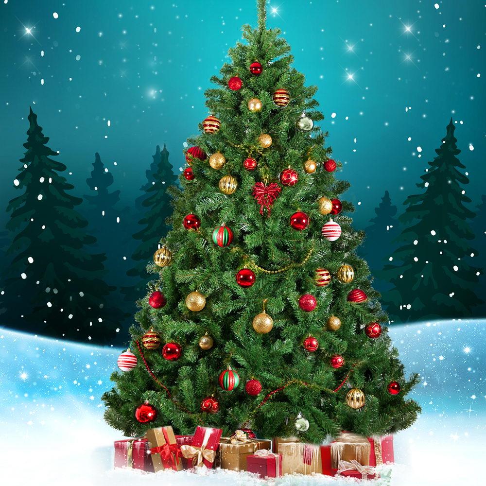 Jingle Jollys Christmas Tree 2.4M Xmas Trees Decorations Green 1500 Tips