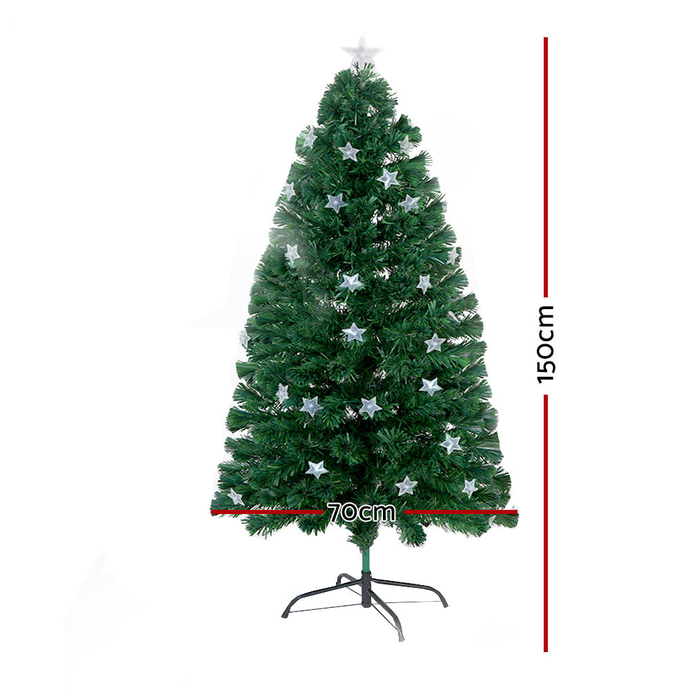 Jingle Jollys Christmas Tree 1.5M LED Xmas trees with Lights Multi Colour