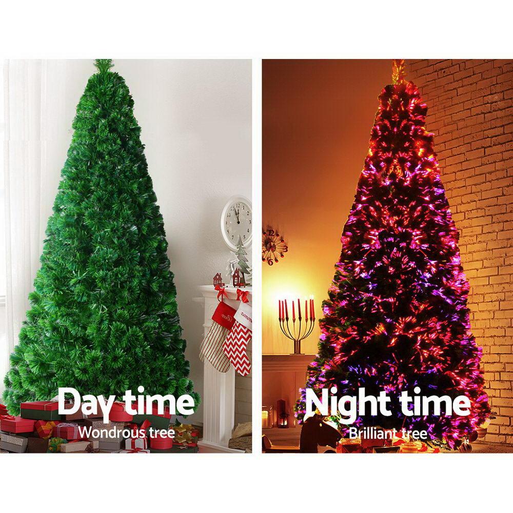 Jingle Jollys Christmas Tree 1.8M LED Xmas trees Optic Fibre Multi Colour