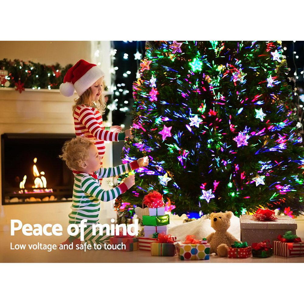 Jingle Jollys Christmas Tree 2.1M LED Xmas trees with Lights Multi Colour