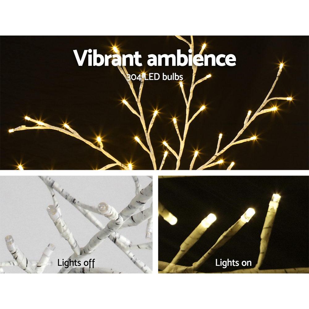 Jingle Jollys Christmas Tree 1.5M 304 LED Trees With Lights Warm White