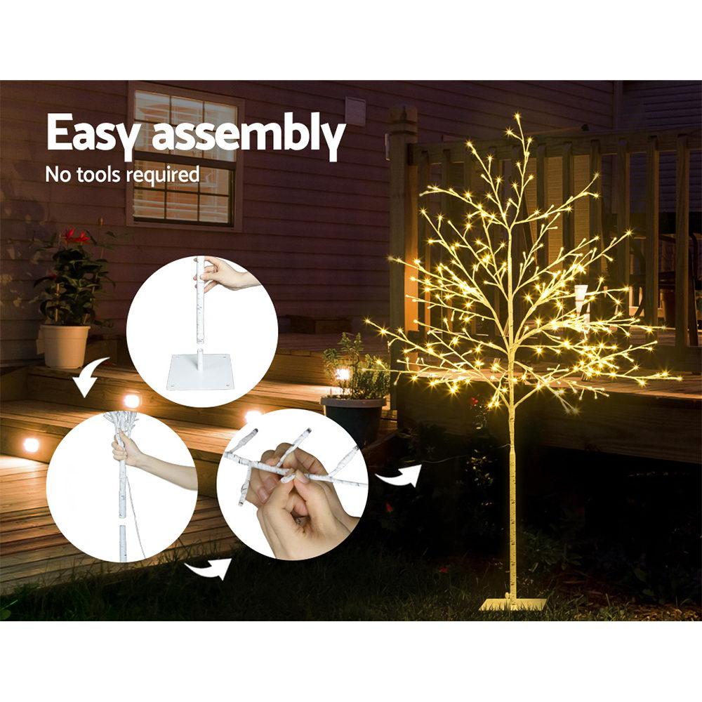 Jingle Jollys Christmas Tree 1.5M 304 LED Trees With Lights Warm White