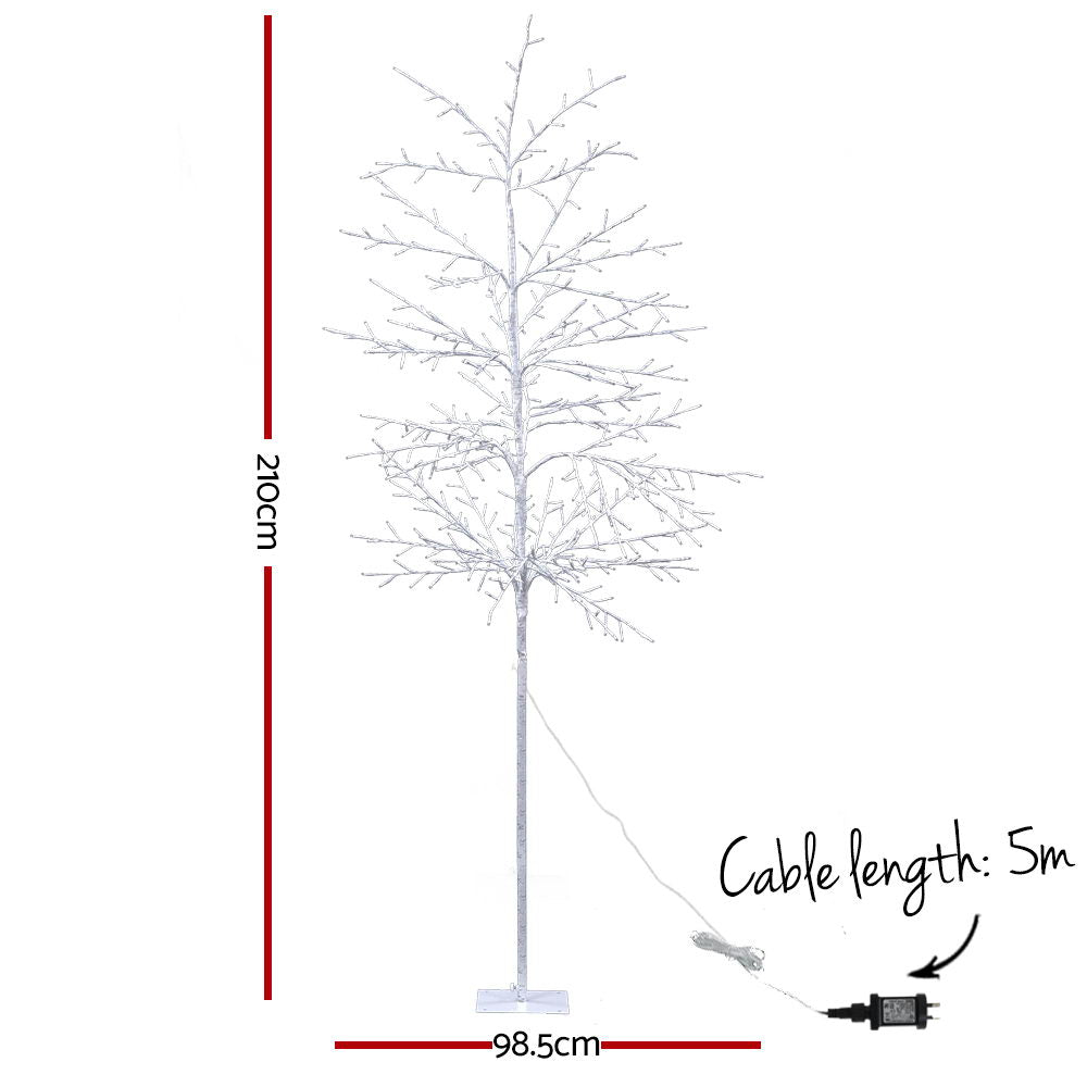 Jingle Jollys Christmas Tree 2.1M 480 LED Trees With Lights Warm White
