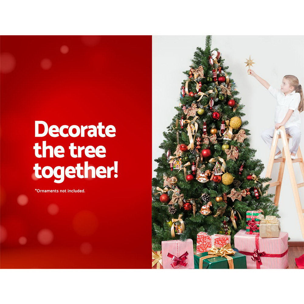 Jingle Jollys Christmas Tree 2.4M Xmas Trees Green Decorations 1400 Tips