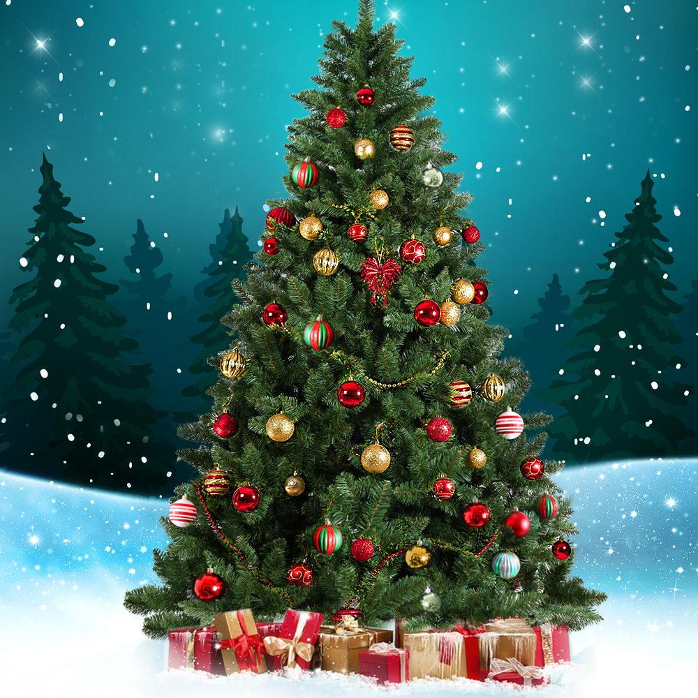 Jingle Jollys Christmas Tree 2.4M Xmas Trees Green Decorations 1400 Tips