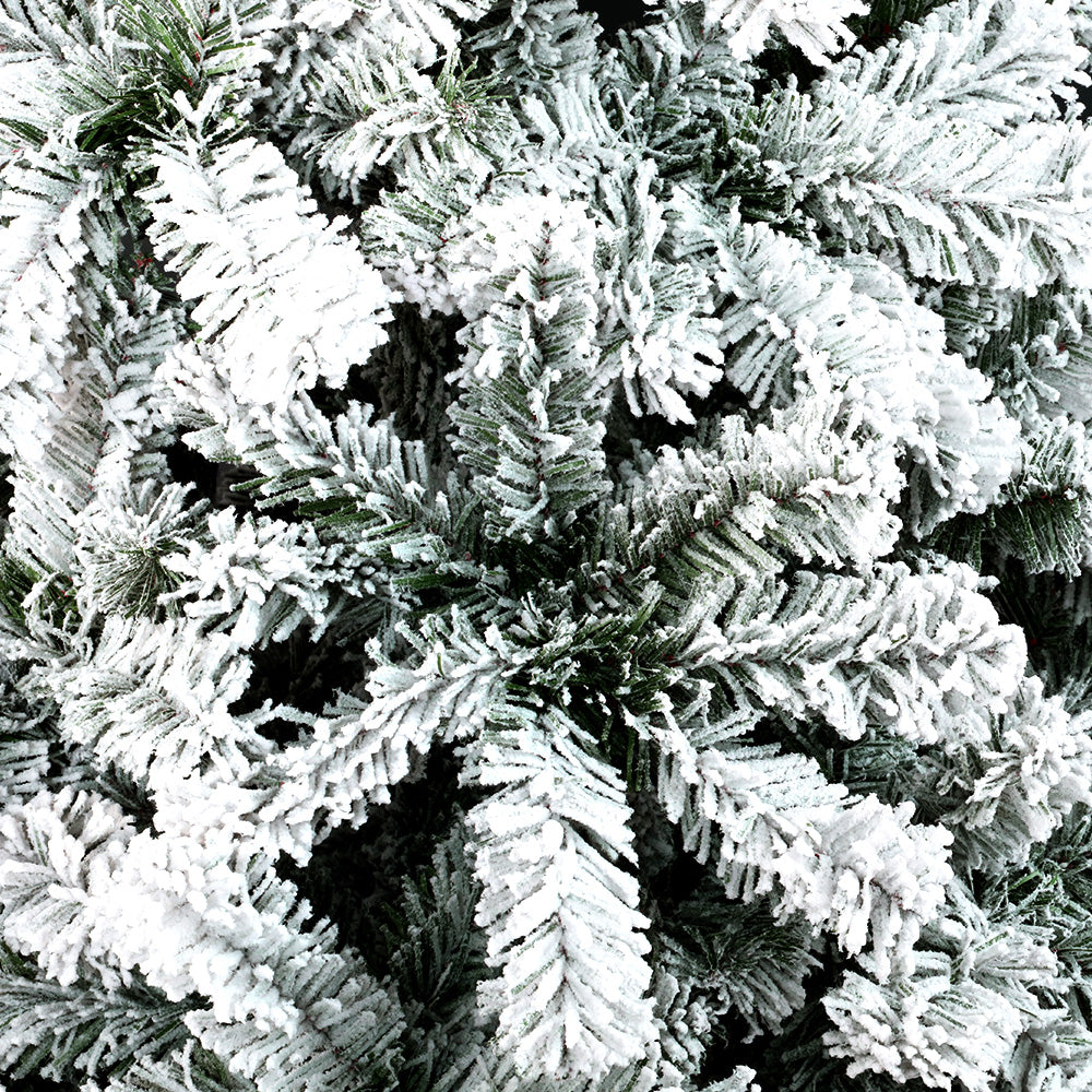 Jingle Jollys Christmas Tree 2.4M Xmas Trees Decorations Snowy 1291 Tips
